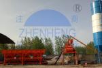 HZS50 Stationary Concrete Batching Plant With 3.8m Discharging Height And 12