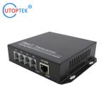 4 Channel RJ11 Telephone +1x10/100M Ethernet Over Fiber Optic Media Converter