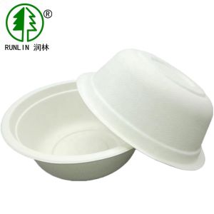China Biodegradable Bowl 100% Composatable 16oz Bagasse Pulp Bowl factory