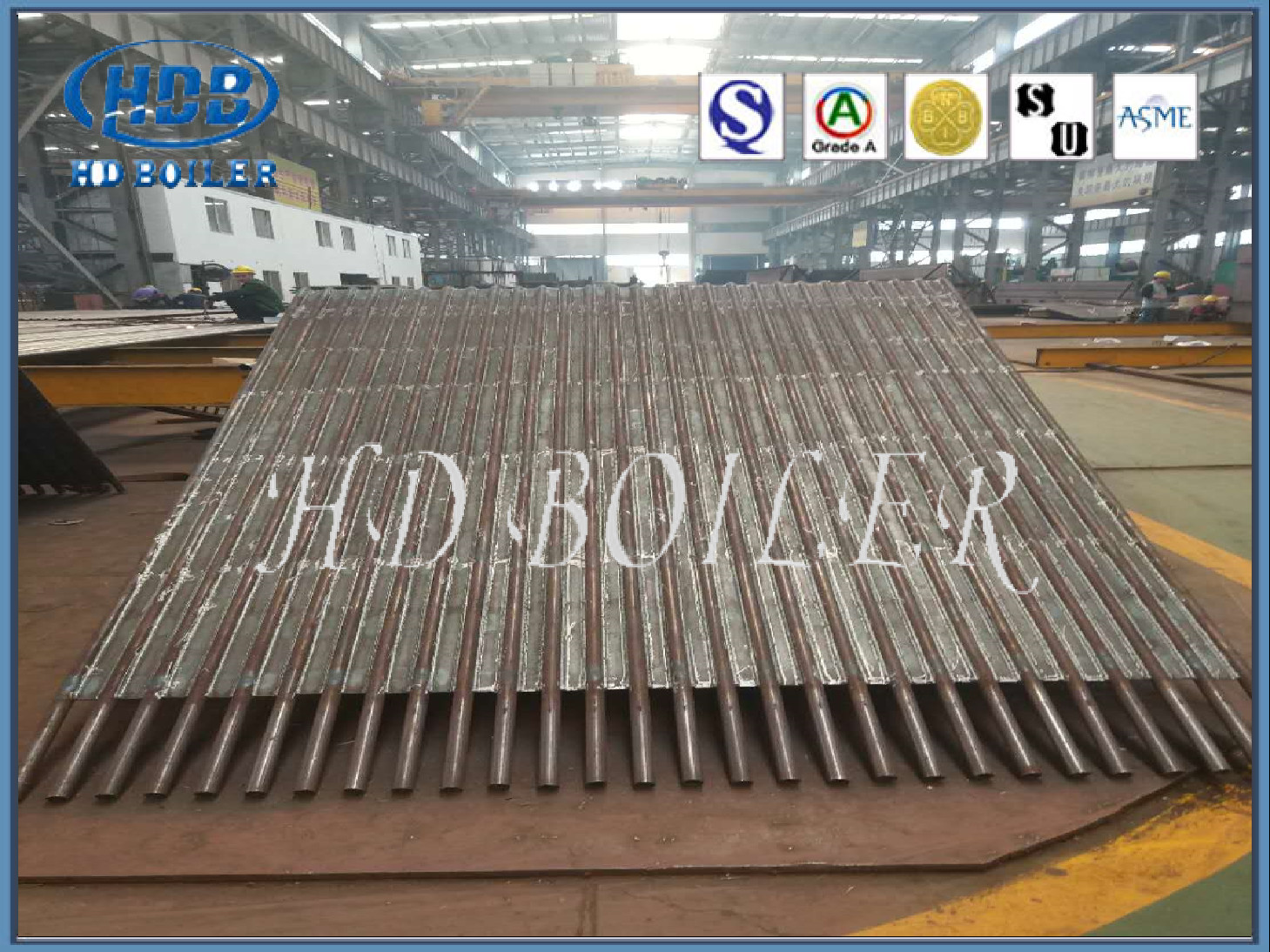 Steel Boiler Water Wall Membrane Type For CFB With Natural Circulation