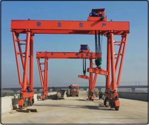 China Tire crane for wind power construction、98 ton tire crane、98t gantry crane、Wheeled gantry crane factory