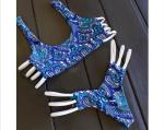 2019 Ruffle Women Swimsuit Cross Bandage Swimwear Push Up Bikini Set Beach