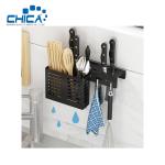 Wholesale Black Kitchen Knife Rack with Hooks for Kitchen Storage
