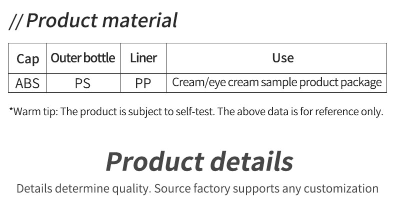 50G Empty Glass Lotion Jar for Cosmetics PS Material Custom Refillable Cream Jar Body Butter Containers