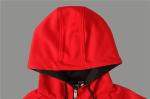 Sports Color Matching Mens Zip Front Hoodie 100% Polyester