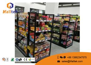 China Grocery Customized Shop Display Fittings Rust Resistance Black Gondola Shelving factory