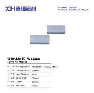 China Circular Arc Segment Permanent Magnet Ferrite For Motorcycle Motor W4136A factory