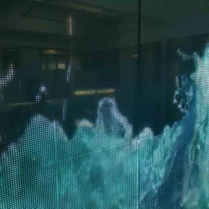 China IP64 Flexible Transparent LED Film Outdoor Transparent LED Screen For Buildings factory