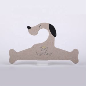 Custom Size Biodegradable Pet Cardboard Hanger Glossy Lamination For Dog Clothes