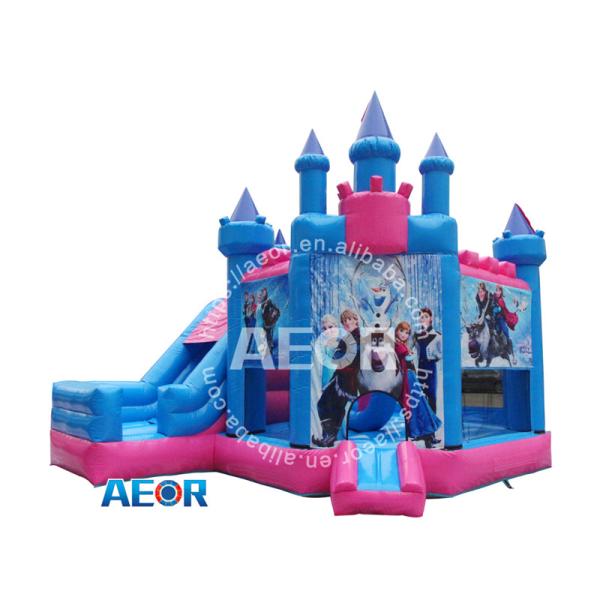 Pink Princess Palace Bounce House Inflatable Combo Bouncer Playground Outdoor