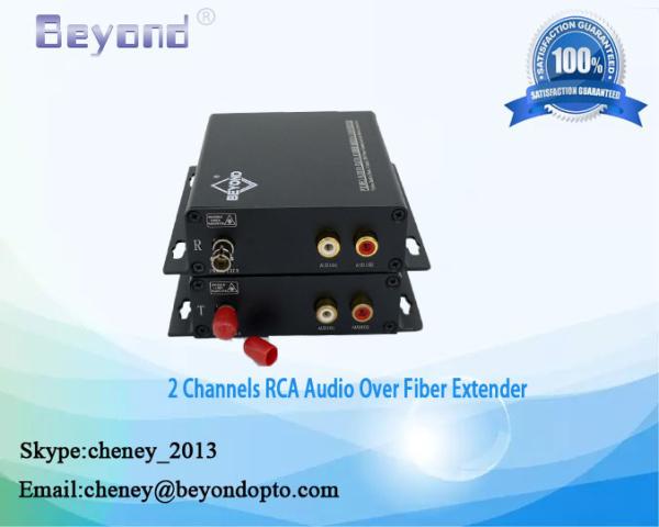 Stereo RCA audio Over fiber extender for radio fiber transmission,2ch RCA audio