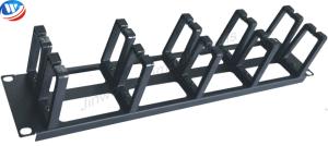 China 19inch 2U 10PCS Plastic Rings And Hole Of Bottom Plate Cable Management factory