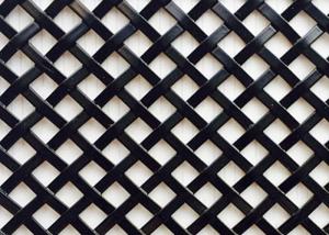 China SS304 Antiwear Black Powder Coated Mesh Decorative For Building Structures factory