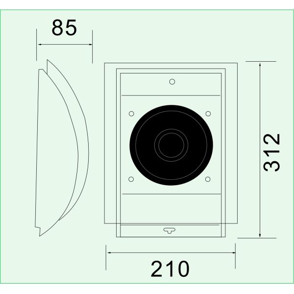92DB 100V Wall Mount Speaker 5 Inch Indoor Loudspeaker 6W ABS