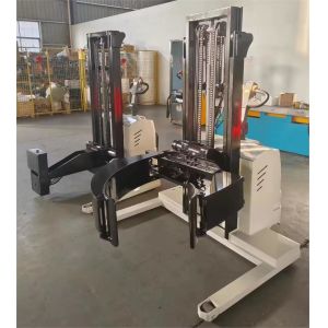 High Efficiency 500-1500 Kg Load Capacity Electric Stacker With Paper Roll Clamp