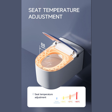 High-Tech Wall-Mounted Smart Toilet Elongated Double U Shape Widen Self-Cleaning Seat Heating Intelligent Bidet Smart Toilet