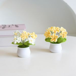 Myosotis Forget-Me-Not Artificial Flower Potted Plant Handmade Home Décor