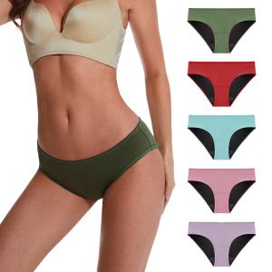 China S-4XL Plus Size Leak Proof Underwear 4 Layer High Absorbency Menstrual Panties factory