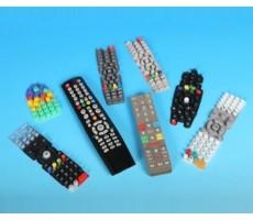 China silicone rubber remote control keypads black, white and other colors, Silicone rubber material 20-90shoreA factory