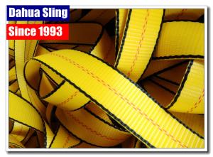 China Yellow Heavy Duty Lashing Straps , 1 Inch Webbing Strap 3000# BS Water Resistant factory