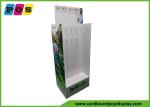 Double Sided Cardboard Store Display , Plastic Pegs Cardboard Box Display For