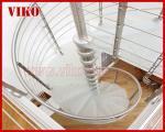 Spiral StaircaseVH34S Tread Glass Aluminum Baluster Stair Curved Glass Handrail