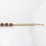Rose Gold Plated 925 Silver Created Garnet Cubic Zircon Link Women Tennis