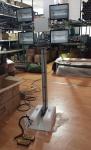 4x1000W lamps 2.5m height fire truck vehicle roof mount move lighting mast tower