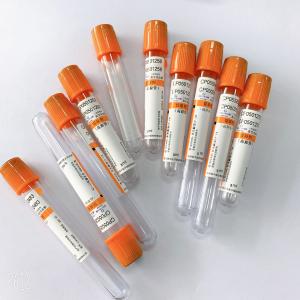 China Orange Red Cap Pro Coagulation Tube 13*75 Serum Clot Activator Tubes factory