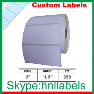 China 3x1.5-inch Direct Thermal Label Rolls for Zebra/ Eltron Thermal Printers factory