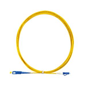 China OD 3mm 3ft Fiber Optic Patch Cord SC UPC To LC UPC Single Mode Simplex 1550nm factory