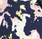 Smooth Surface Printed Polyester Fabric , Fashionable 270T Printed Satin Fabric