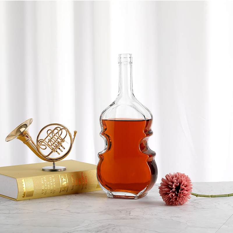 Hot Stamping Glass Bottle for Vodka Whisky Liquor Customize Cap and Surface Handling