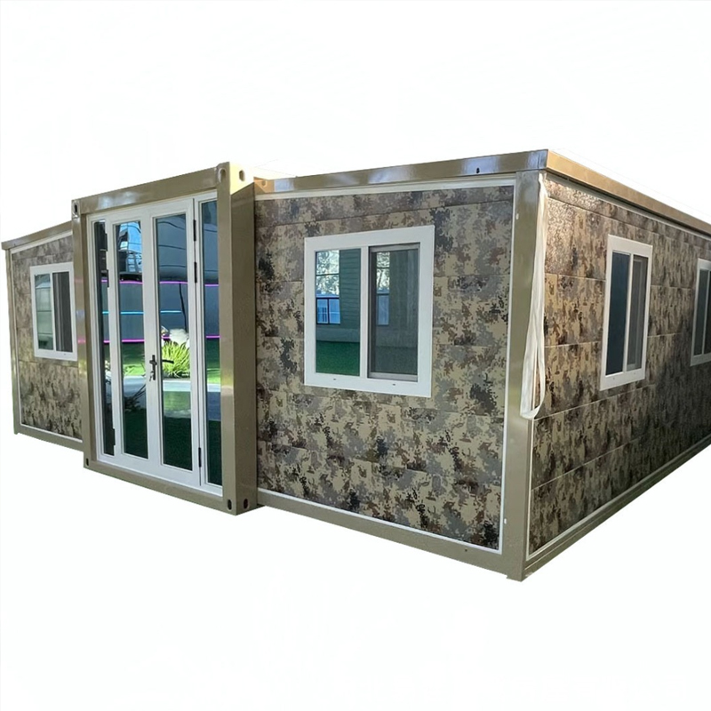 Double wing foldable container house Three-in-one mobile expandable house