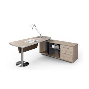 Simple Line Design Melamine Office Furniture Executive Desk Beautiful Appearance
