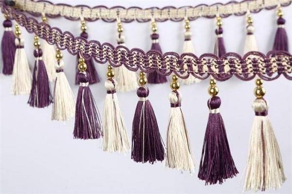 Handmade fashionable chain beads lace tassels fringes for curtain/sofa/pillow