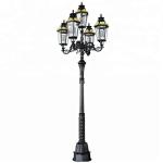 Sand Cast Iron Light Pole 5 Light Lamp Post Ornaments Outdoor Decorative