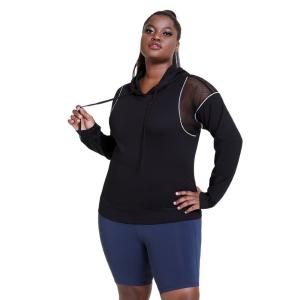 China OEM 200g Women'S Plus Size Yoga Wear sexy long Sleeve Workout Hoodie factory
