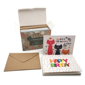 China Matt Lamination Custom Paper Greeting Card , Custom Gift Card Printing factory