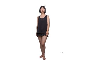 China Casual Solid Ladies Satin Pyjamas Sleeveless Top And Wide Ruffled Pant factory