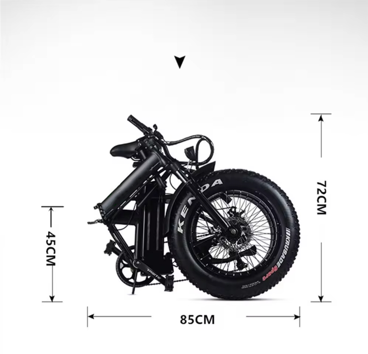 Electric City Bike Electric Folding Bike 20 Inch Fat Tire Ebike 7 Speed 48V 500W Electric Bike For Adults
