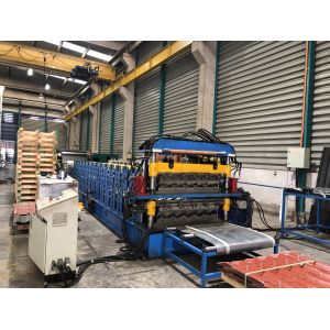 Multiply Double Layer Glazed Tile Roll Forming Machine With 2 Shapes