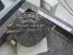 European style india red Granite Tombstone