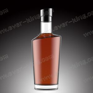 China OEM 1500G Luxury Decaling Whiskey Glass Bottle factory