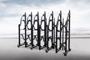 China Expandable Aluminium Manual Road Security Gates For Crowd Control factory