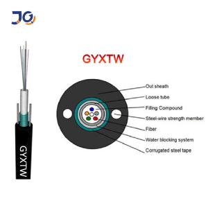 China 2/4/6/8/12/24 Core Central Loose Tube Armored GYXTW Fiber Optic Cable factory
