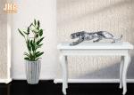Home Decor Silver Leafed Polyresin Animal Figurines Fiberglass Leopard Sculpture