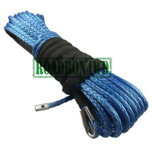 high strength 10mm*30meters synthetic winch rope/line with hook