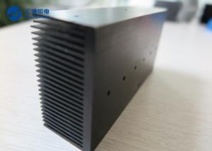 China Black Powder Coating 6063 T5 Extruded Aluminum Heat Sink For Power Transformer factory