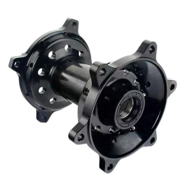 Black Customized Motorcycle CNC Alloy Hubs with Machining Lathing CNC and OEM Service